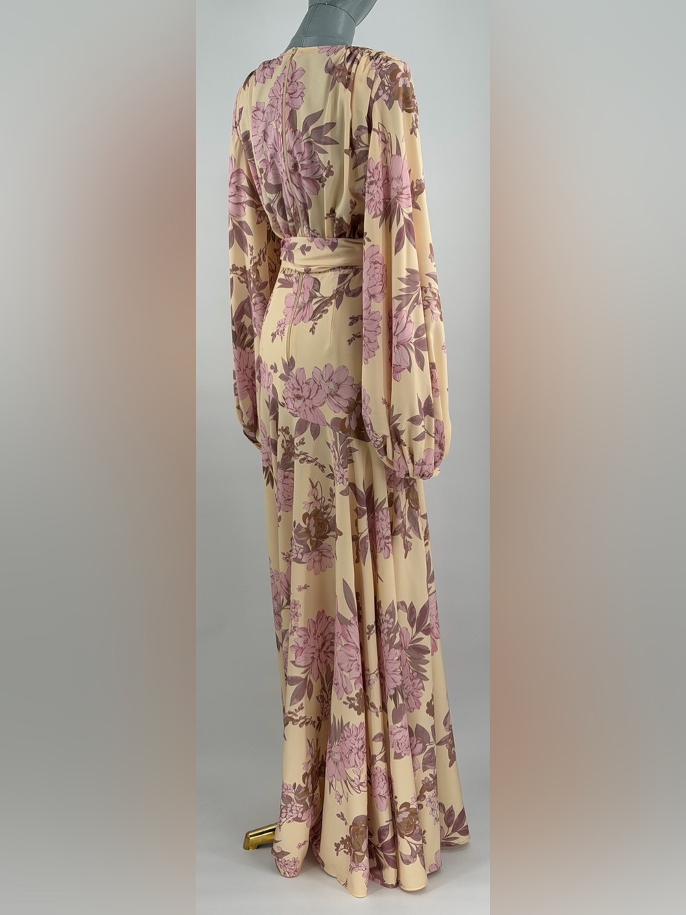 🆕 BRONX & BANCO 🧿 NWOT Magnolia Carmen Belted Fringe Gown, Blush - Sz XS US 2 - Picture 6 of 15